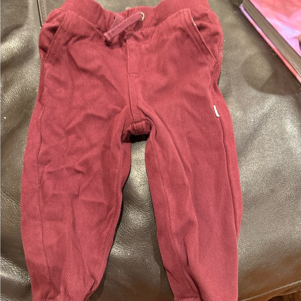 Little Sleepies Red Jogger Sweatpants with Elastic Waistband